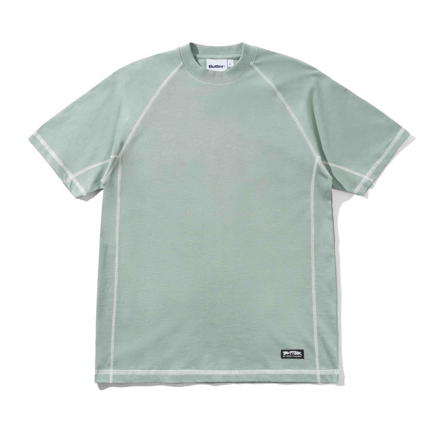 Cliff Contrast Tee - Dull Mint