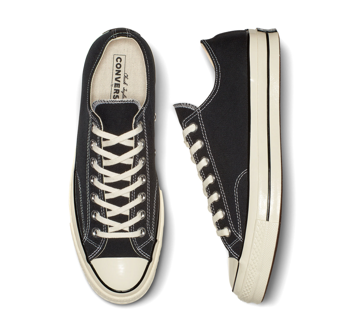 Chuck 70 OX - Black / Black / Egret