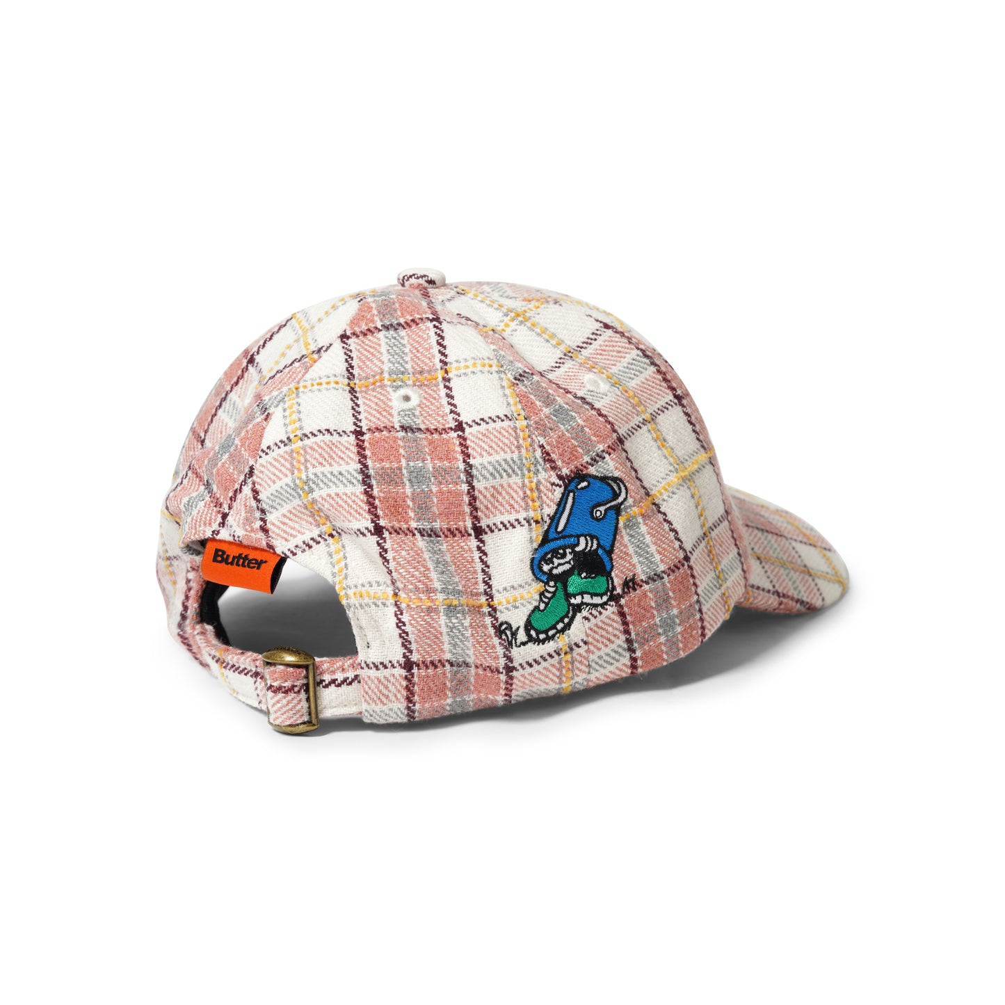 Bucket Plaid 6 Panel Cap - Red