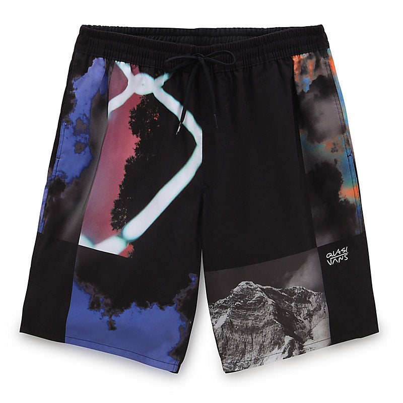 Window Elastic Waist Shorts x Quasi - Black