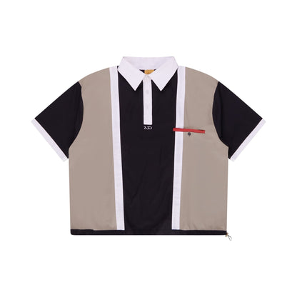 Uncle Jr. Polo Shirt - Black / Beige
