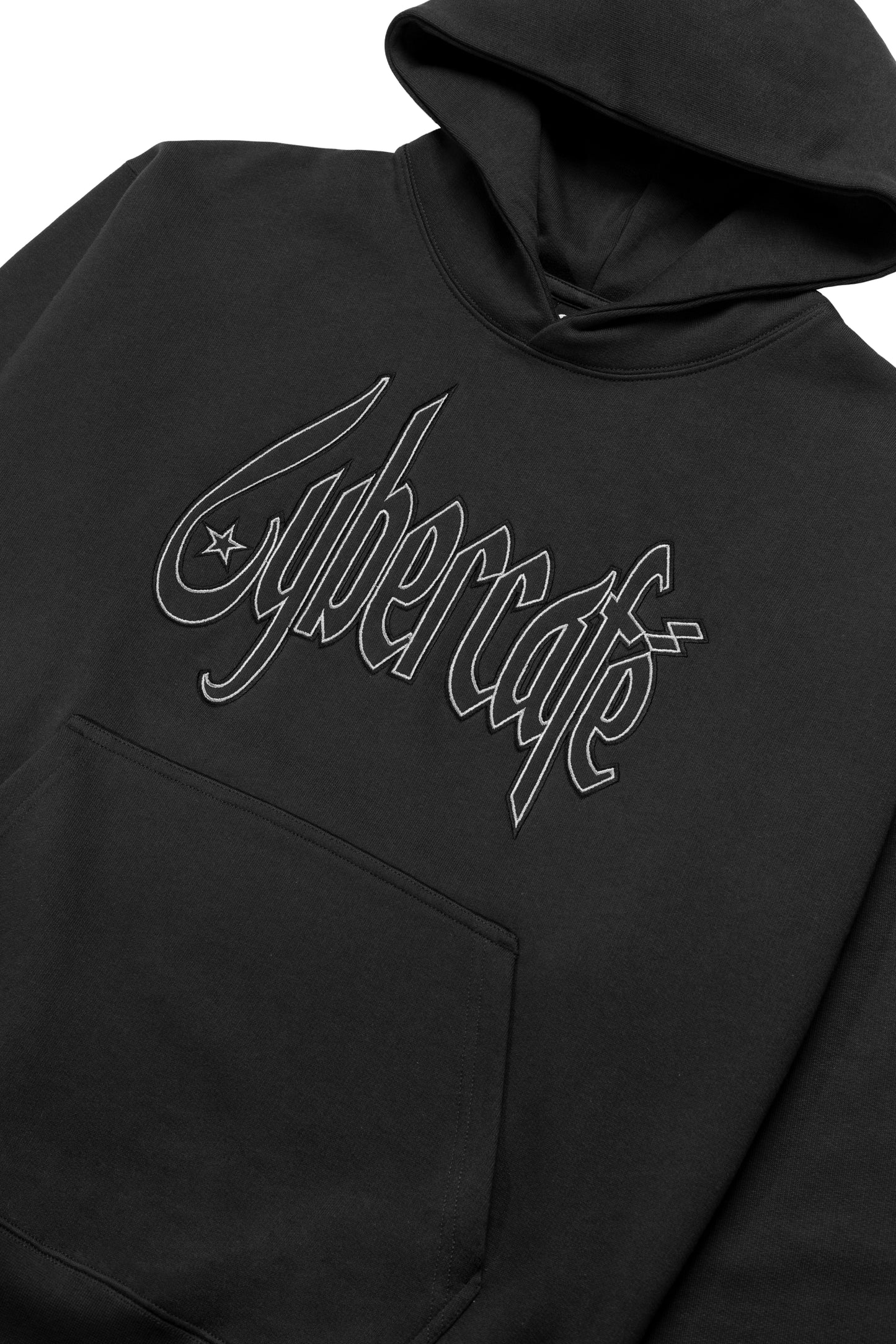 AZ Lettering Hoodie - Washed Black