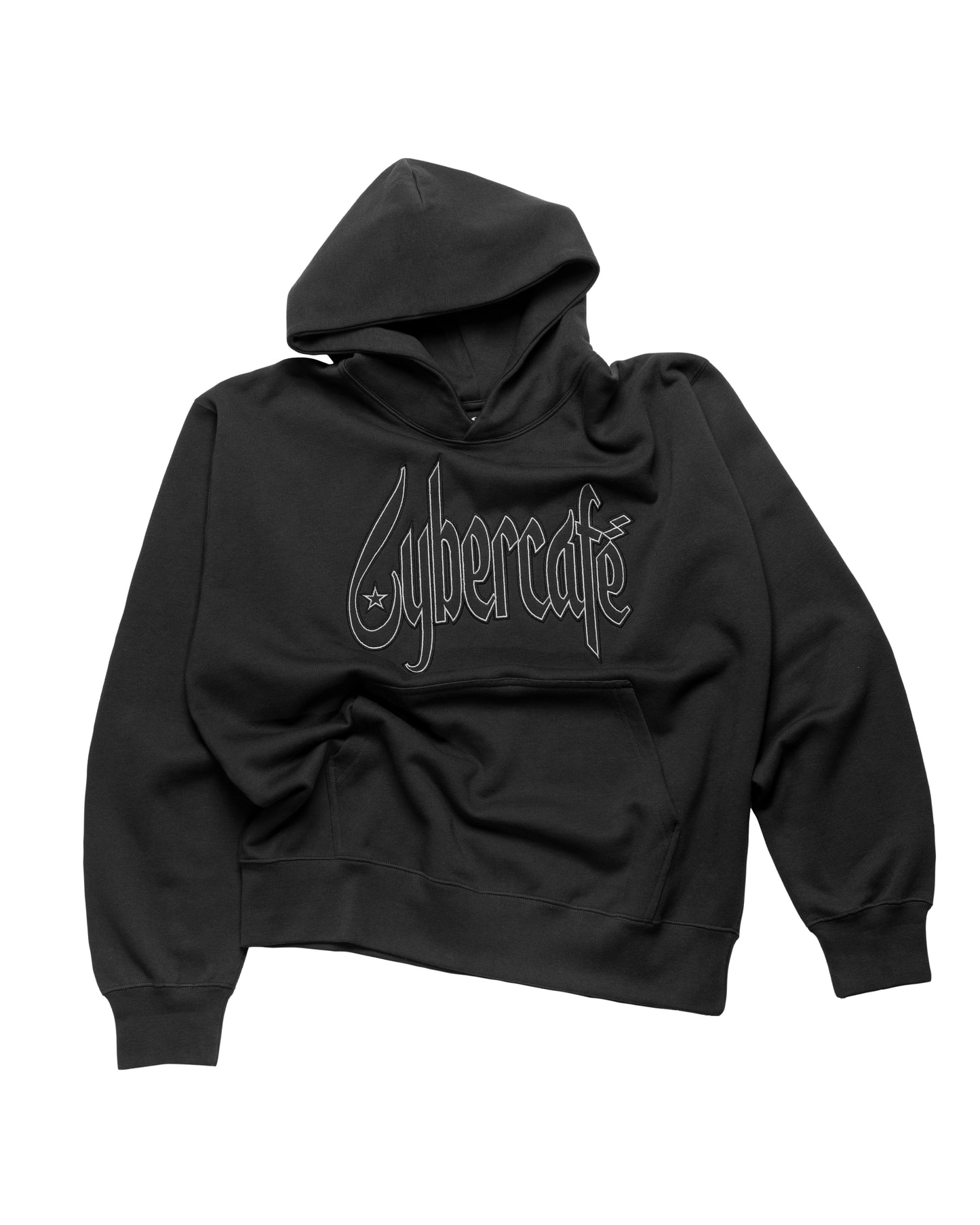 AZ Lettering Hoodie - Washed Black