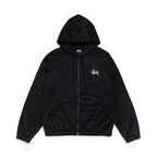 Athletic Mesh Zip Hood - Black