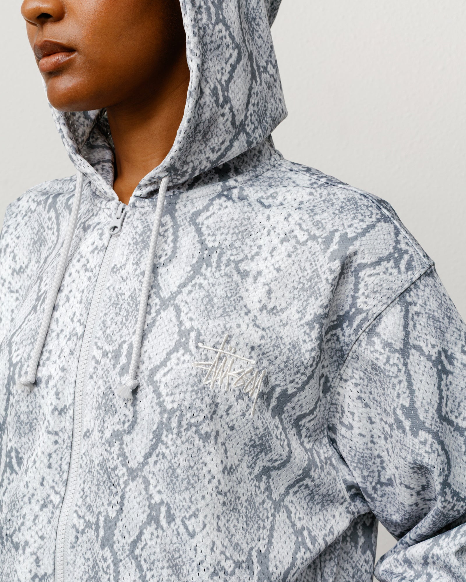 Athletic Mesh Zip Hood - Snake