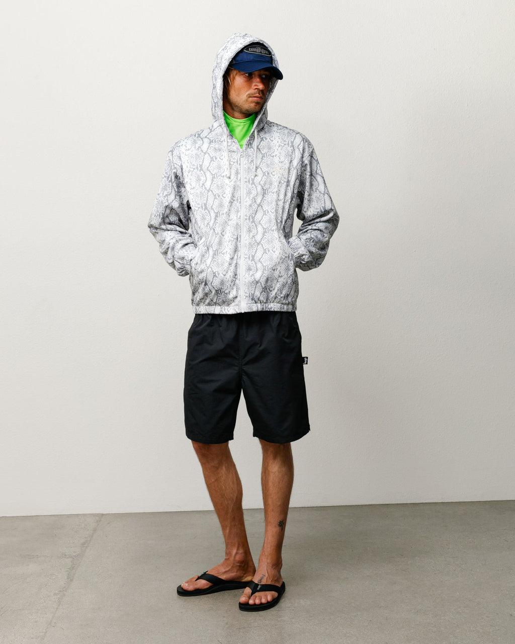 Athletic Mesh Zip Hood - Snake