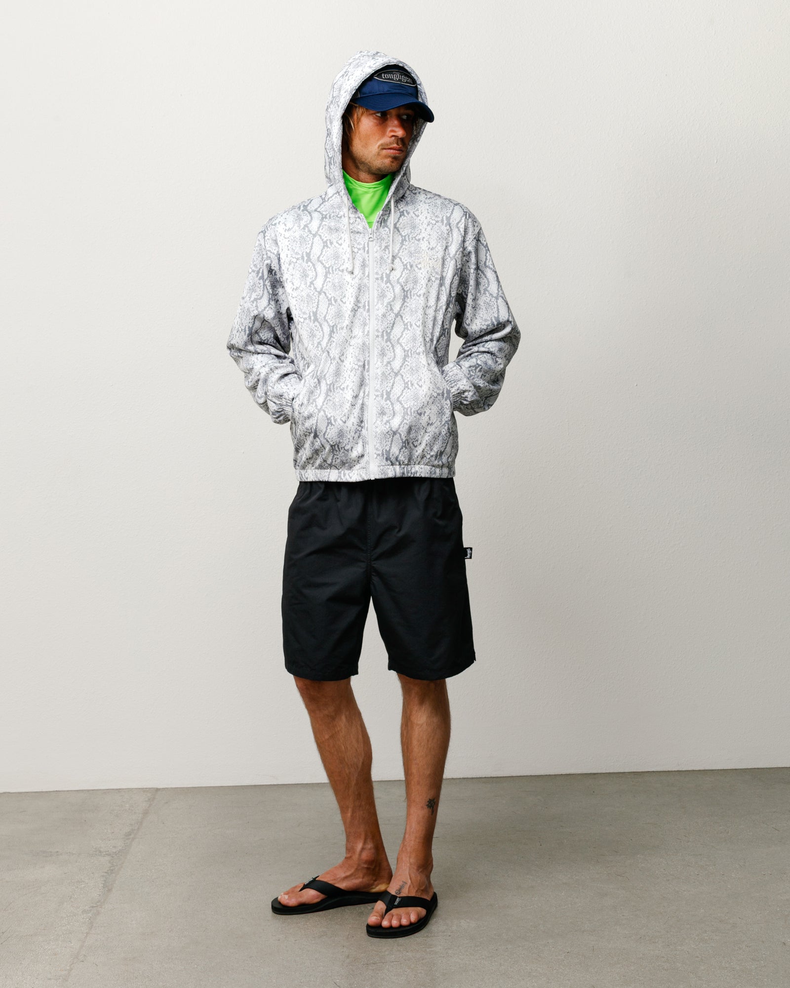 Athletic Mesh Zip Hood - Snake