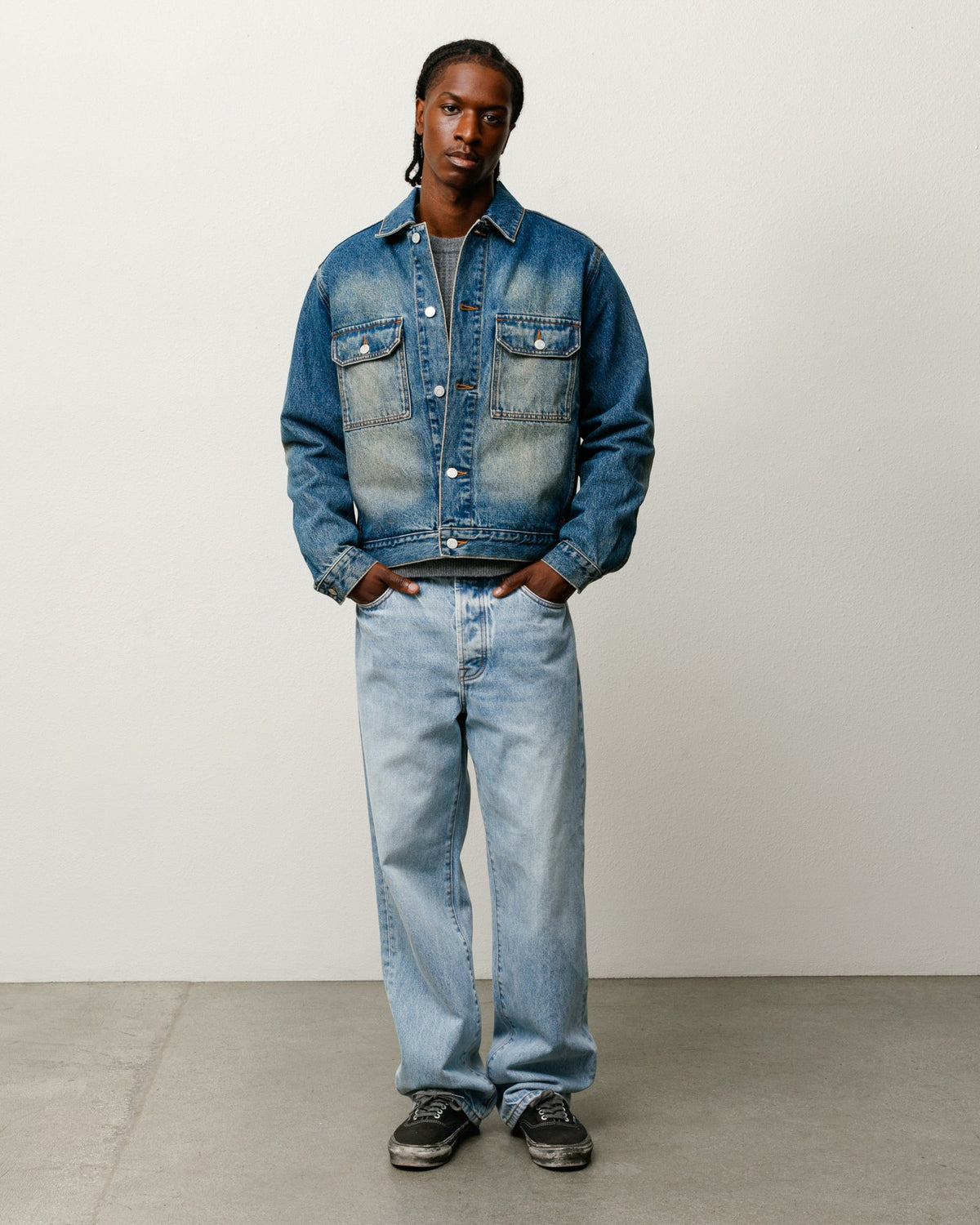 Trucker Denim Jacket - Dark Wash Indigo