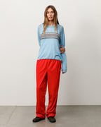 Striped Long Sleeve Sweater - Blue