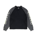 Two Tone Raglan Sweater - Black