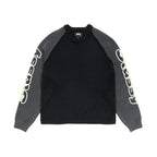 Two Tone Raglan Sweater - Black