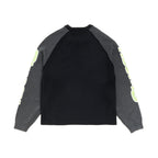 Two Tone Raglan Sweater - Black