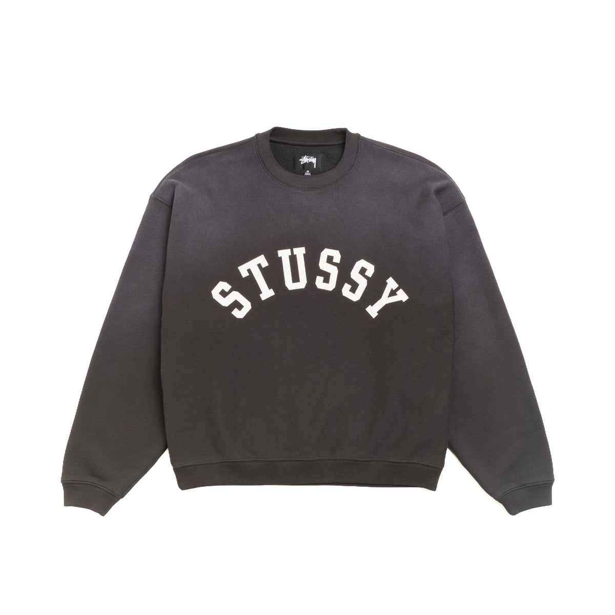 Sun Faded Oversized Crew - Black