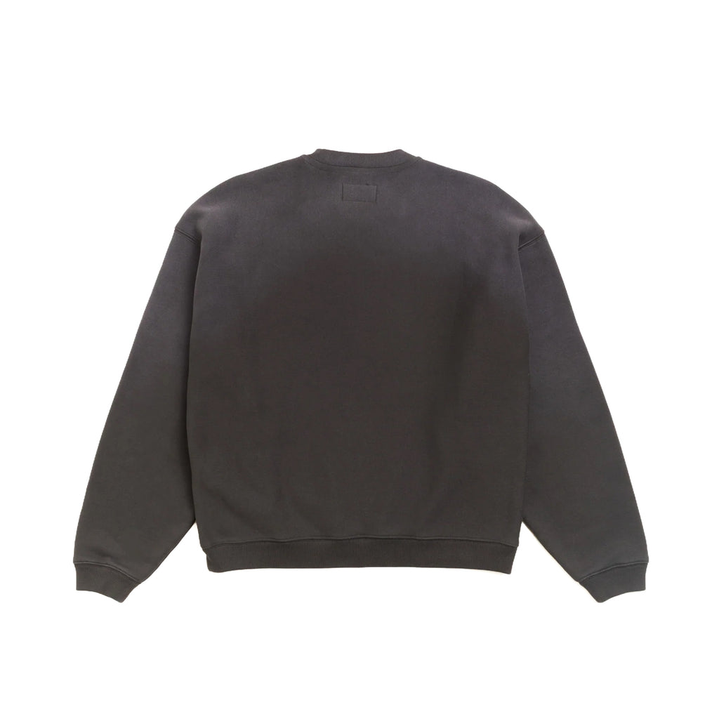 Sun Faded Oversized Crew - Black