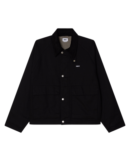 Obey Caden Work Jacket - Black Faded Wash