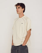 Contrast Stitch Tee - Silver Birch