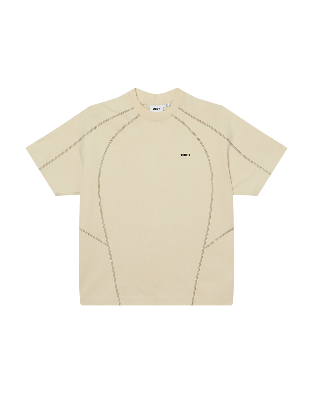 Contrast Stitch Tee - Silver Birch