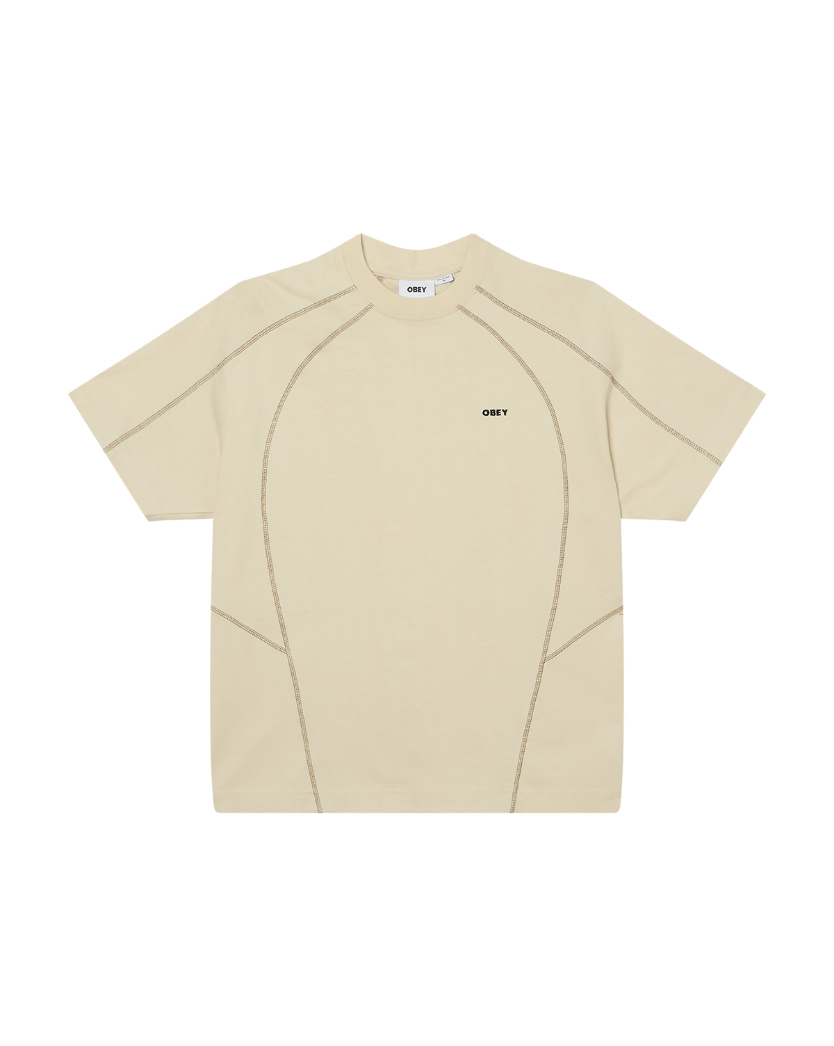 Contrast Stitch Tee - Silver Birch