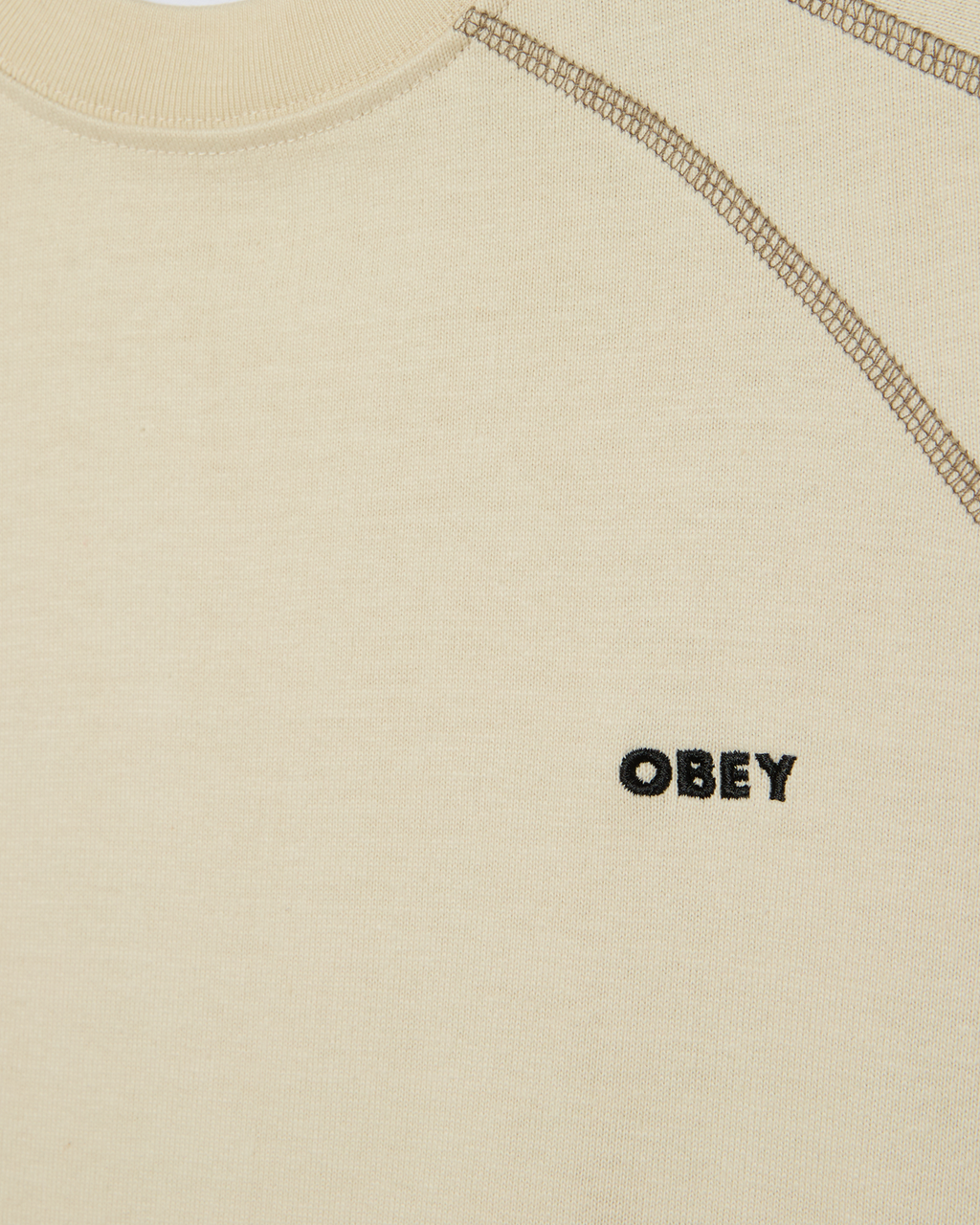 Contrast Stitch Tee - Silver Birch