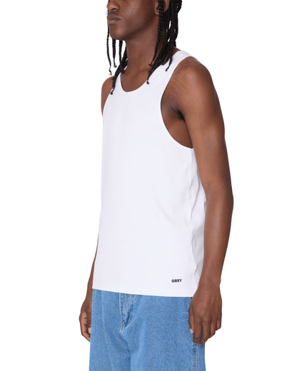 Standard Rib Tank Top - White