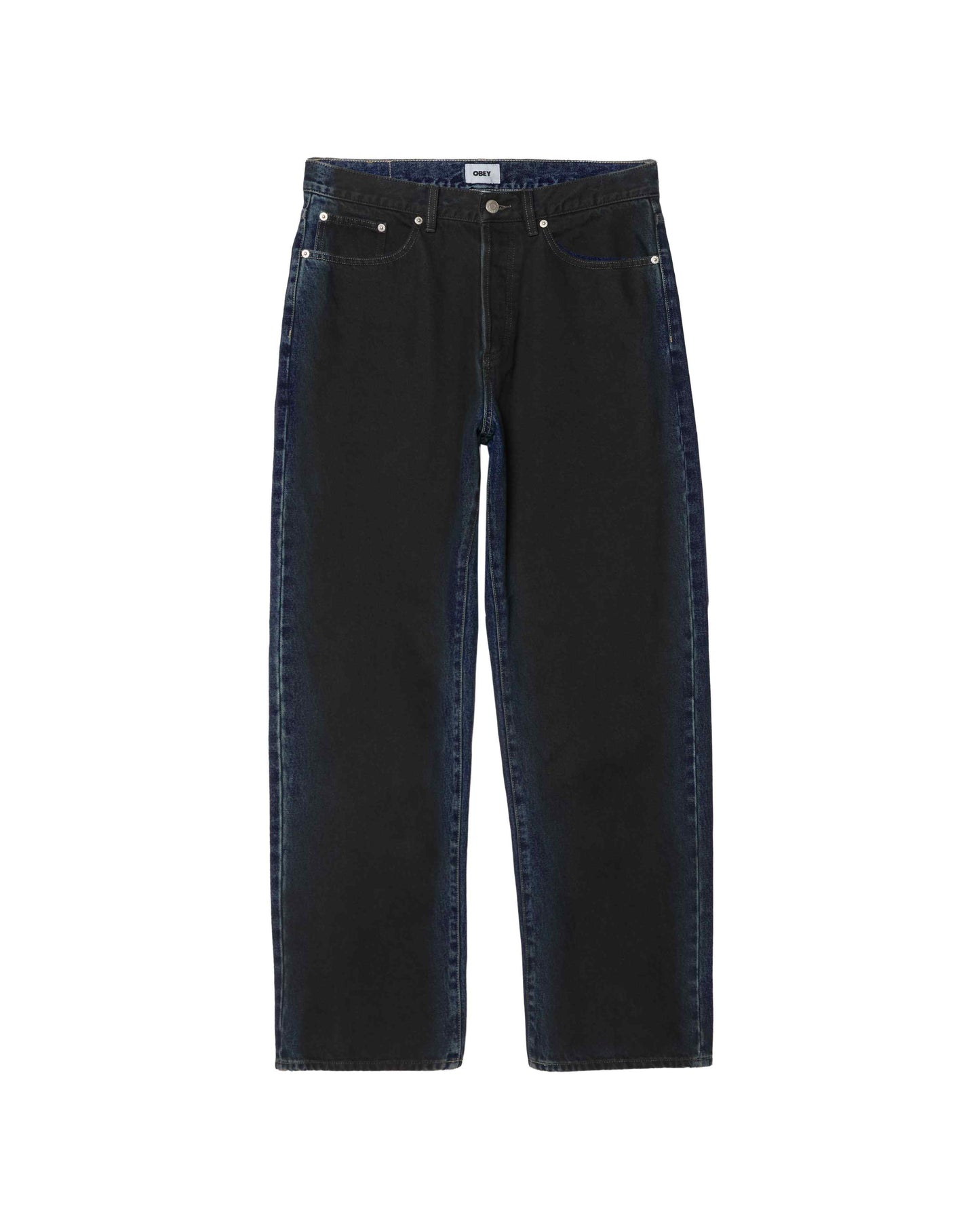 Classic Baggy Spray Denim Jeans - Indigo Spray