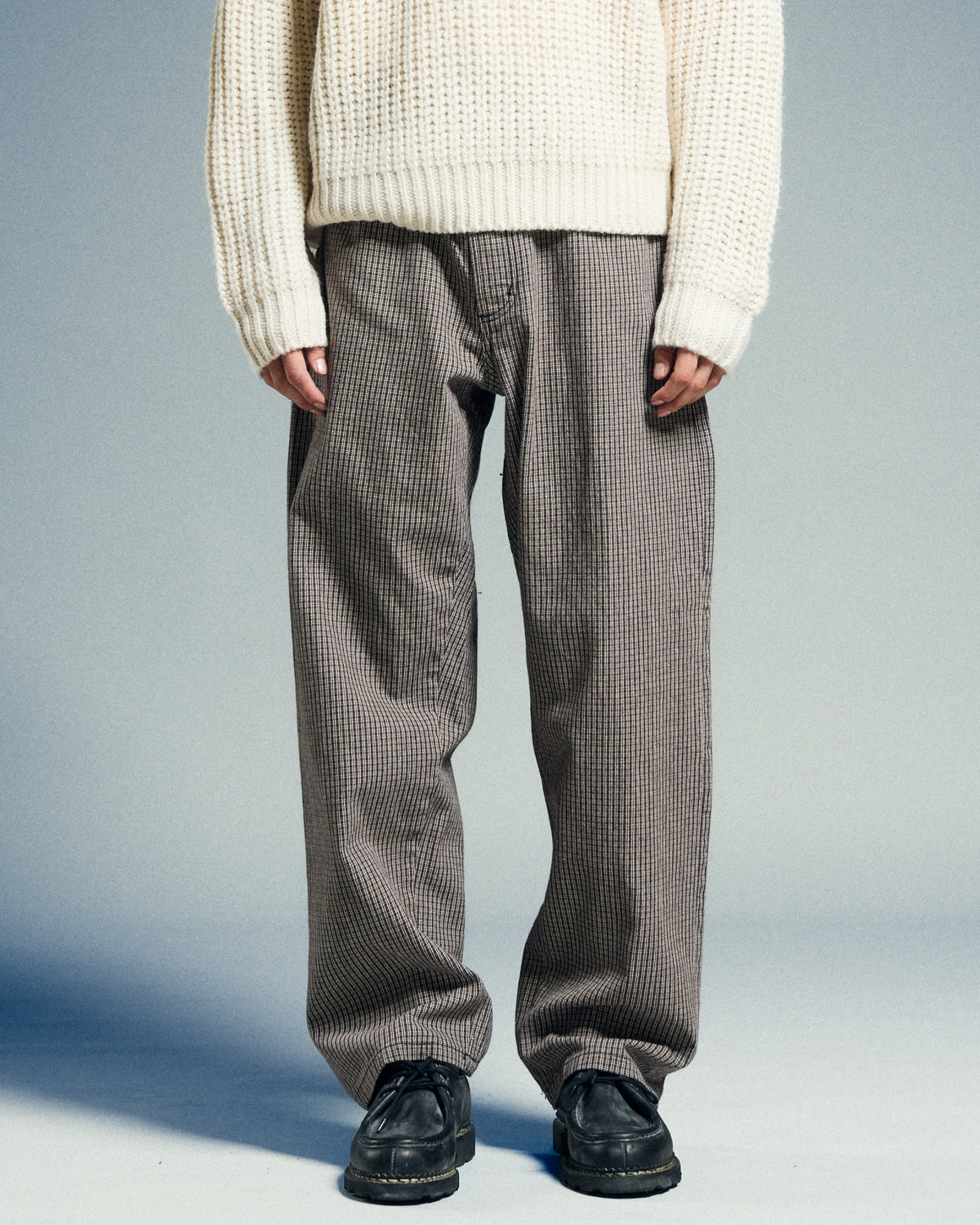 Classic Baggy Plaid Denim - Black Multi