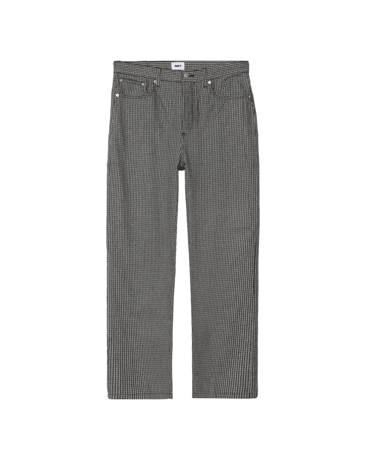 Classic Baggy Plaid Denim - Black Multi