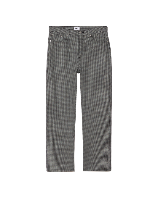 Classic Baggy Plaid Denim - Black Multi