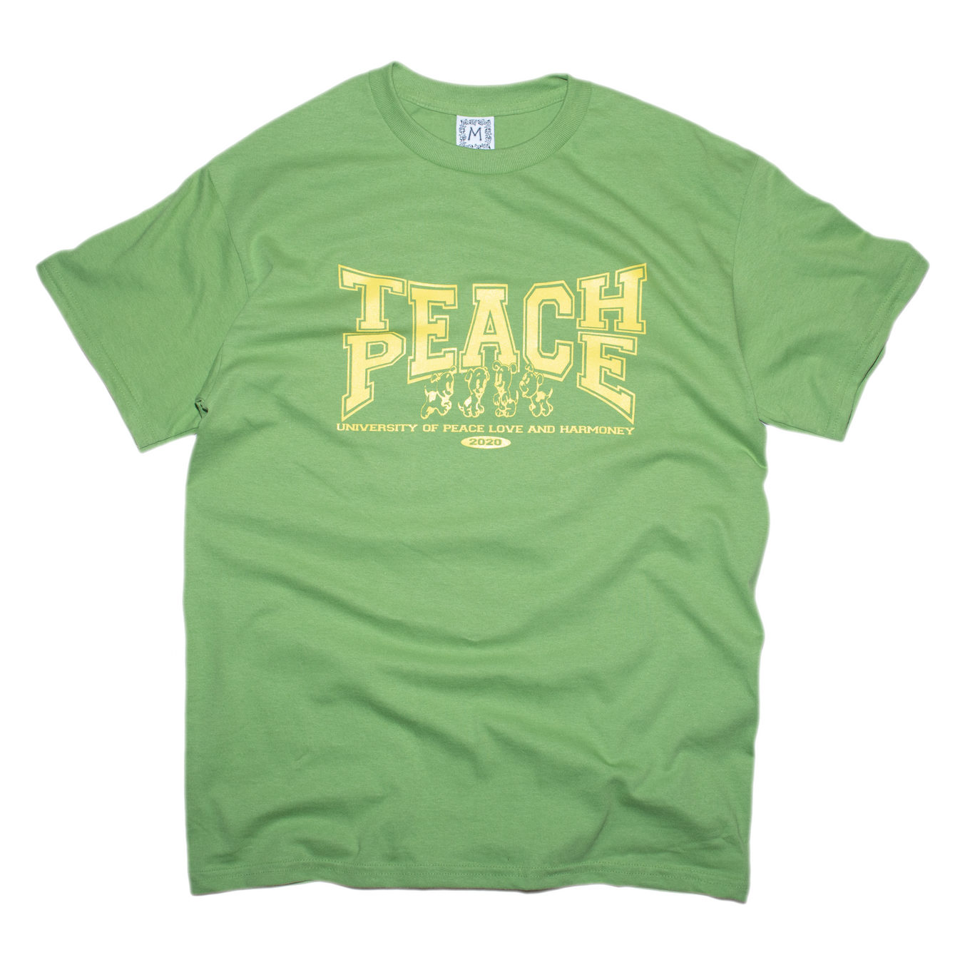 Teach Peace Tee - Kiwi Green