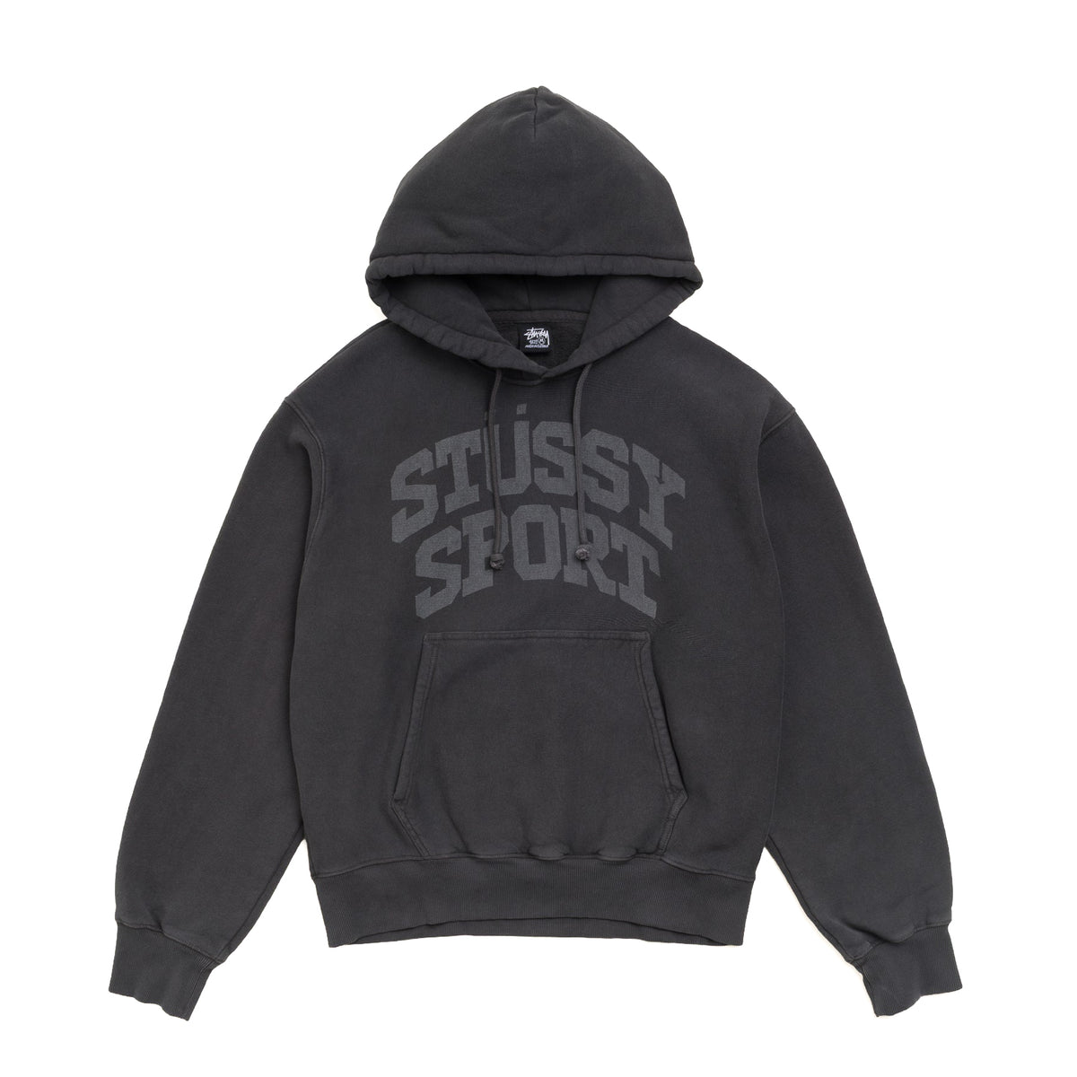 Block Sport Zip Hoodie - Washed Black