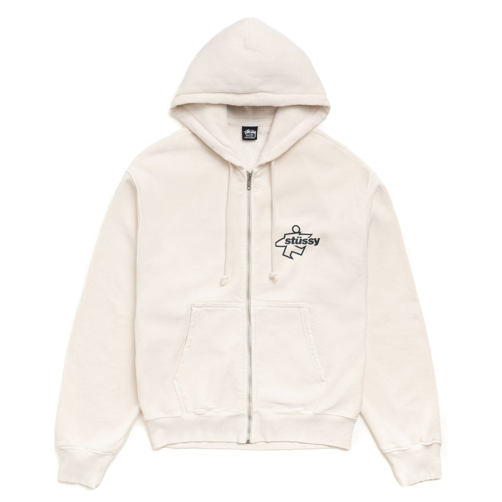 Surf Size Zip Hoodie - Bone