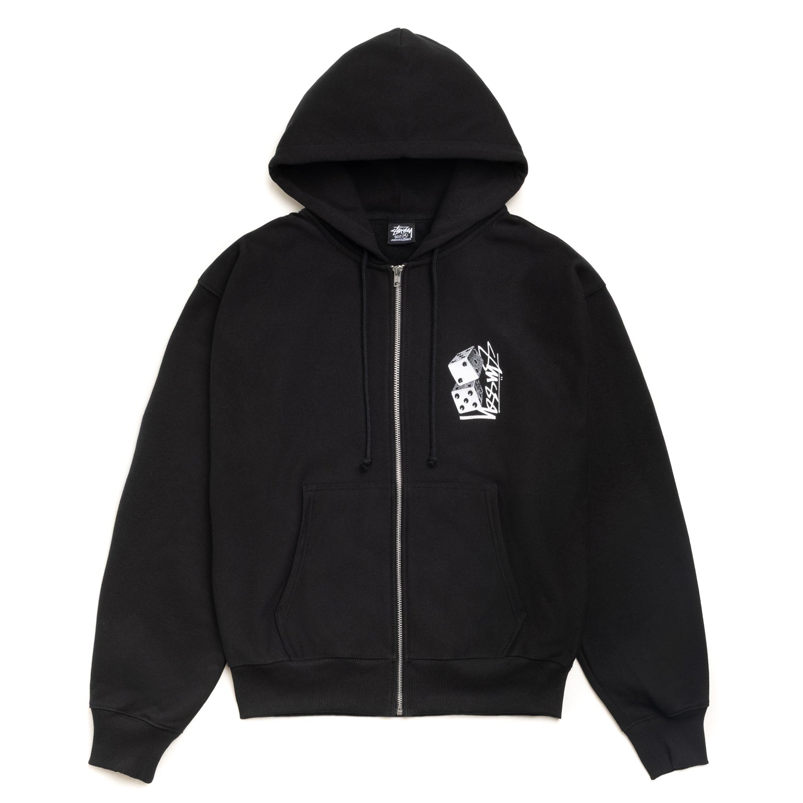 Tall Dice Zip Hood - Black