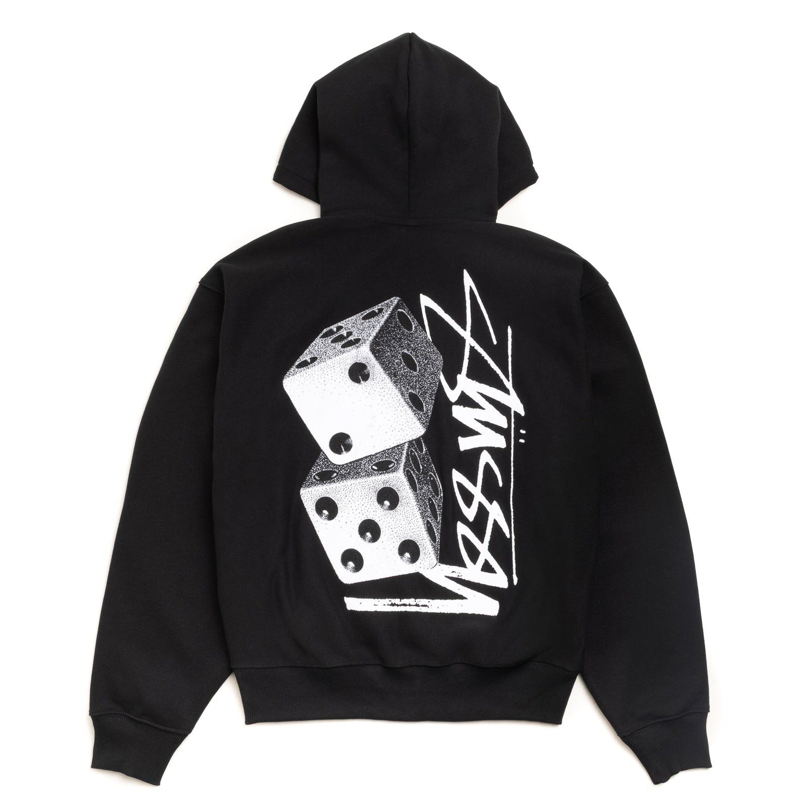 Tall Dice Zip Hood - Black