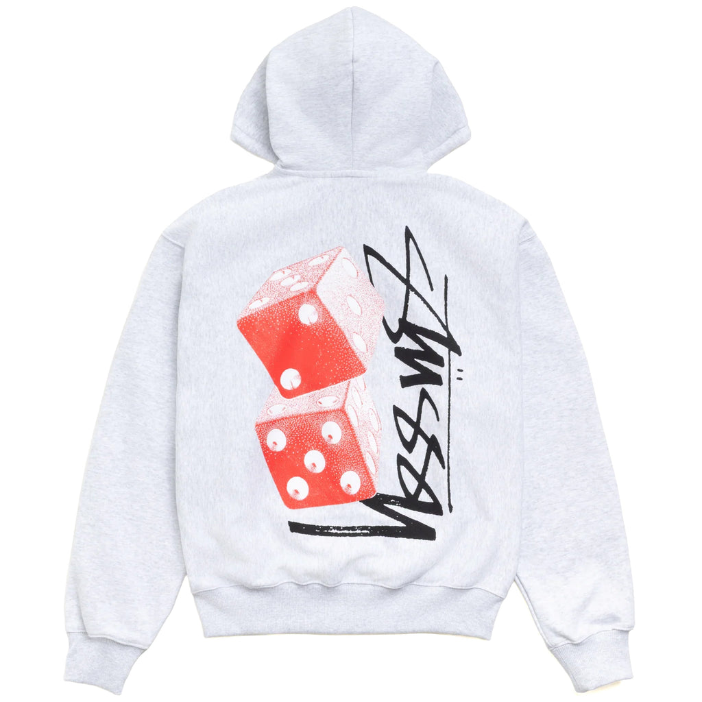 Tall Dice Zip Hood - Ash Heather