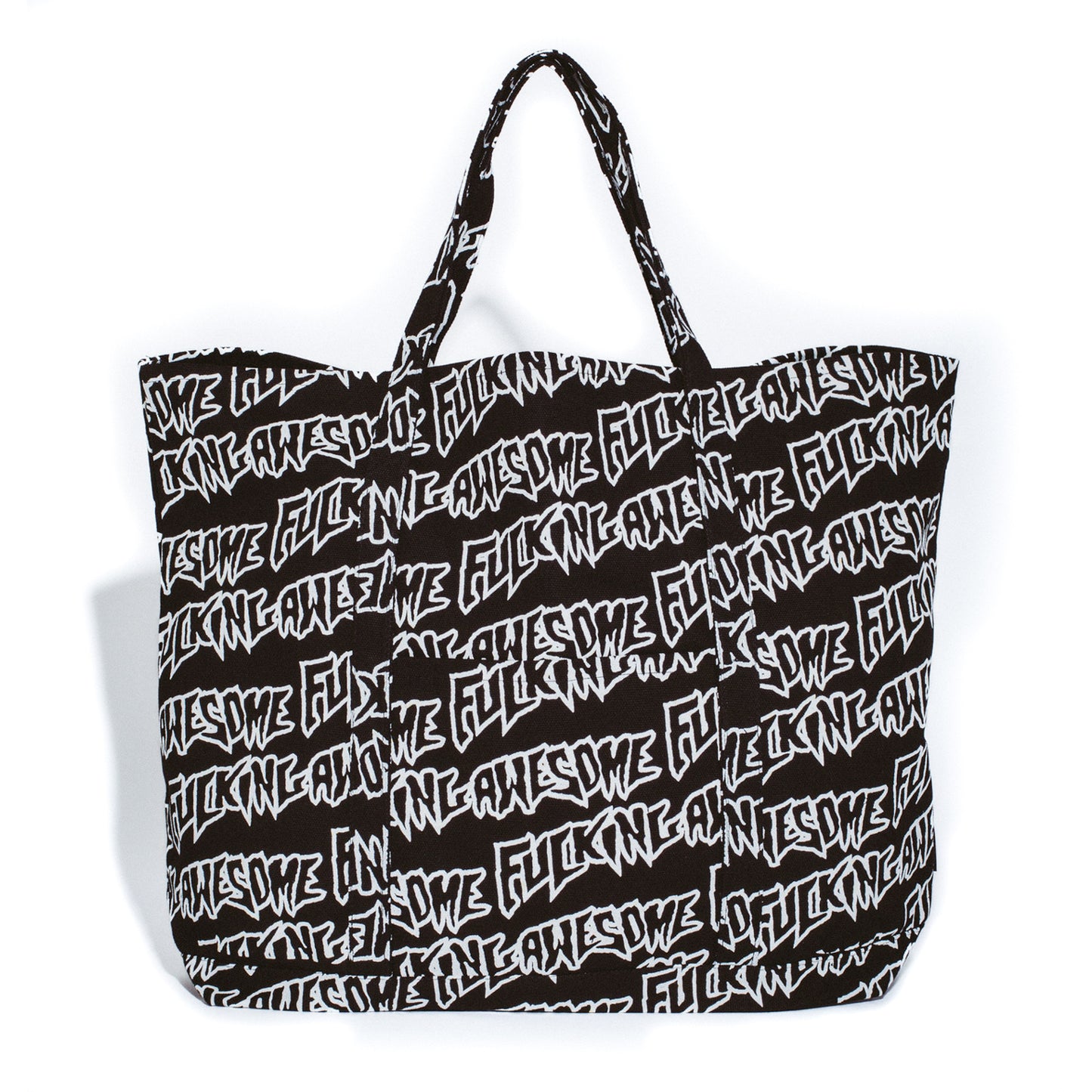 AOP Stamp Logo Large Tote Bag - Black / White