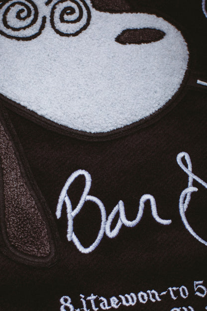 Korea Bar Varsity Jacket - Black