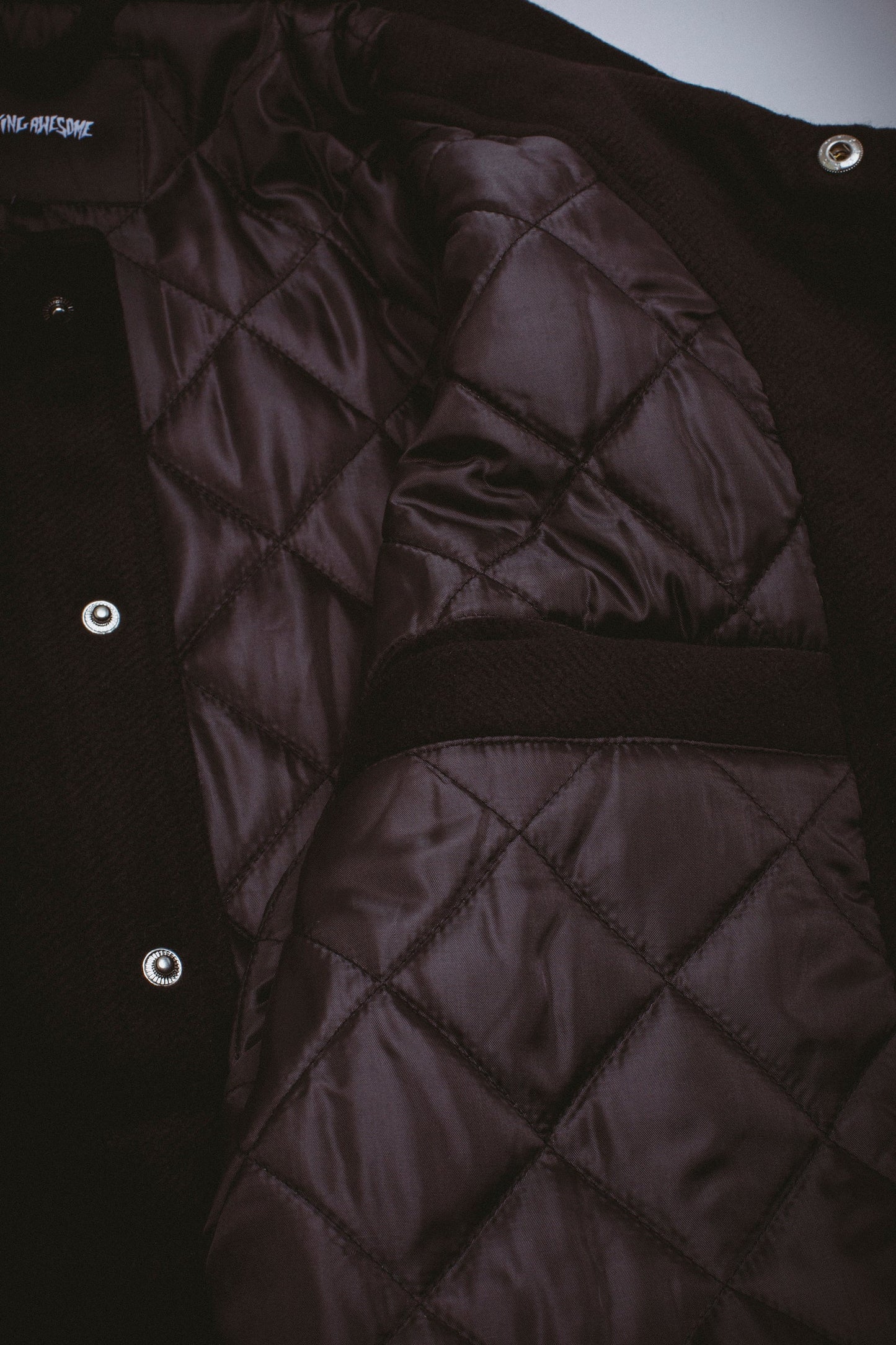 Korea Bar Varsity Jacket - Black