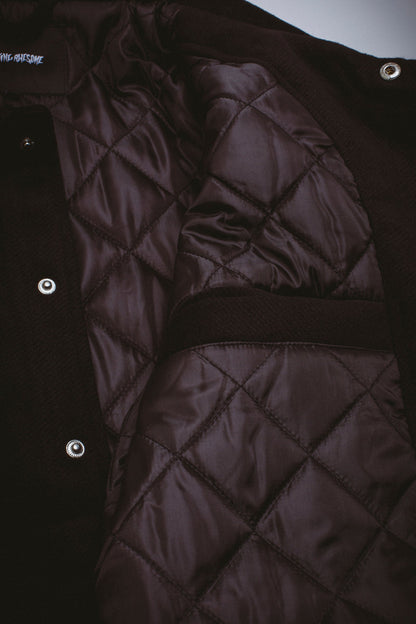 Korea Bar Varsity Jacket - Black