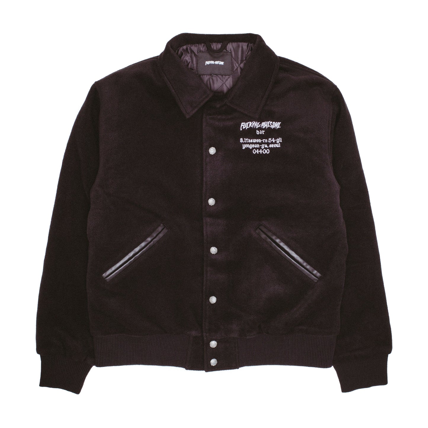 Korea Bar Varsity Jacket - Black