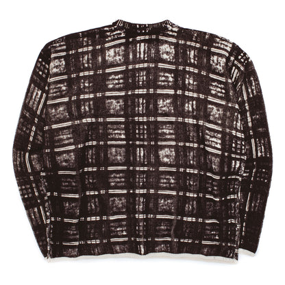 Printed Plaid Sweater - Black / Plaid