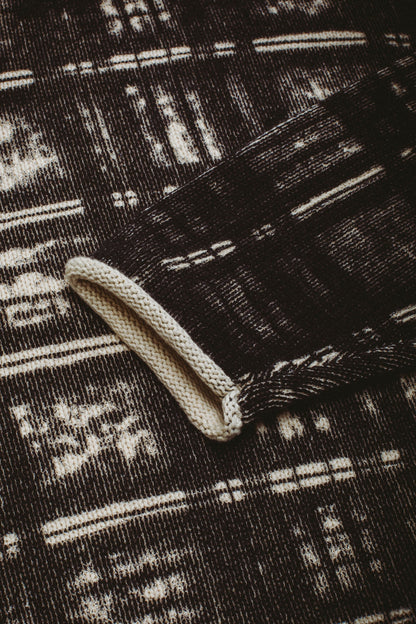 Printed Plaid Sweater - Black / Plaid