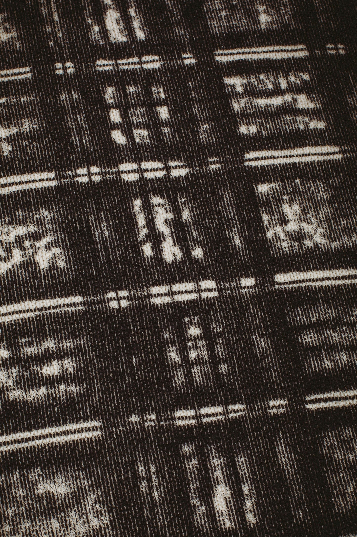 Printed Plaid Sweater - Black / Plaid