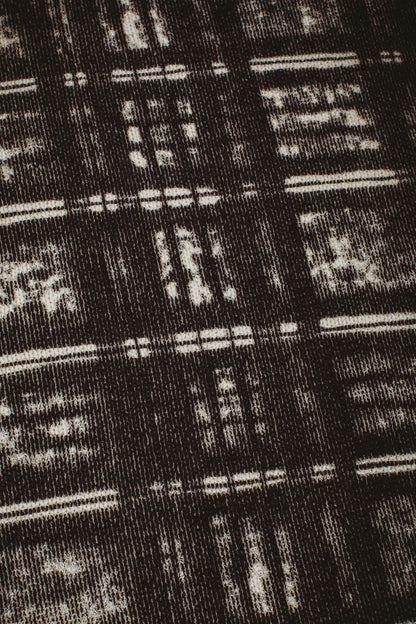 Printed Plaid Sweater - Black / Plaid