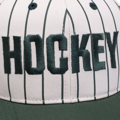 Pinstriped Hat - Green / Ivory