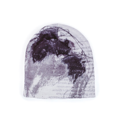 Cerberus Skully Beanie - Black / White