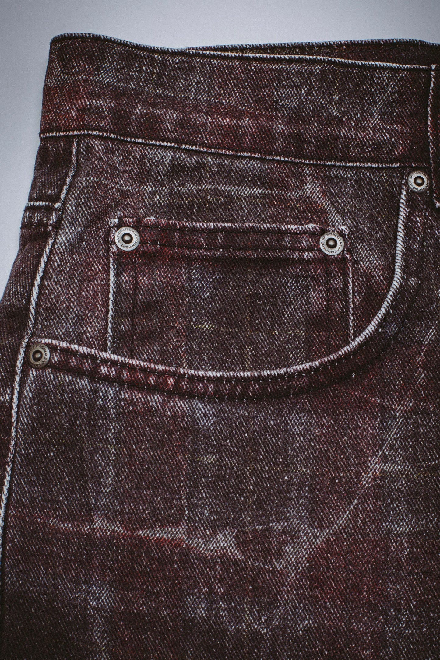 Miller Plaid Denim Short - Red Plaid
