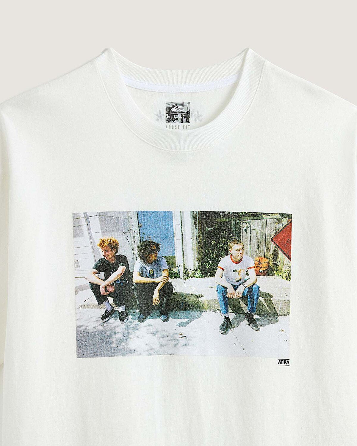Atiba Haze Curb Crew Tee - White