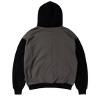 Human Applique Zip Hoodie - Black