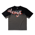 Waza Panelled Tee - Grey / Black