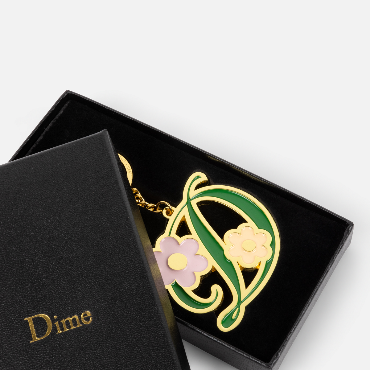 Oversized Floral Keychain - Gold